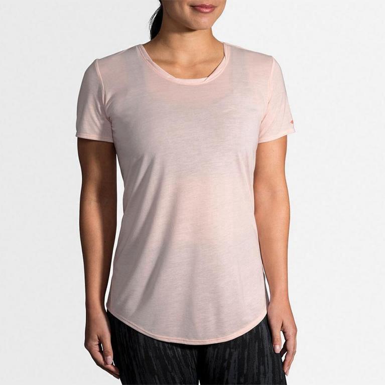 Brooks Distance - Camisetas Manga Corta Mujer - Rosas (WH0239165)